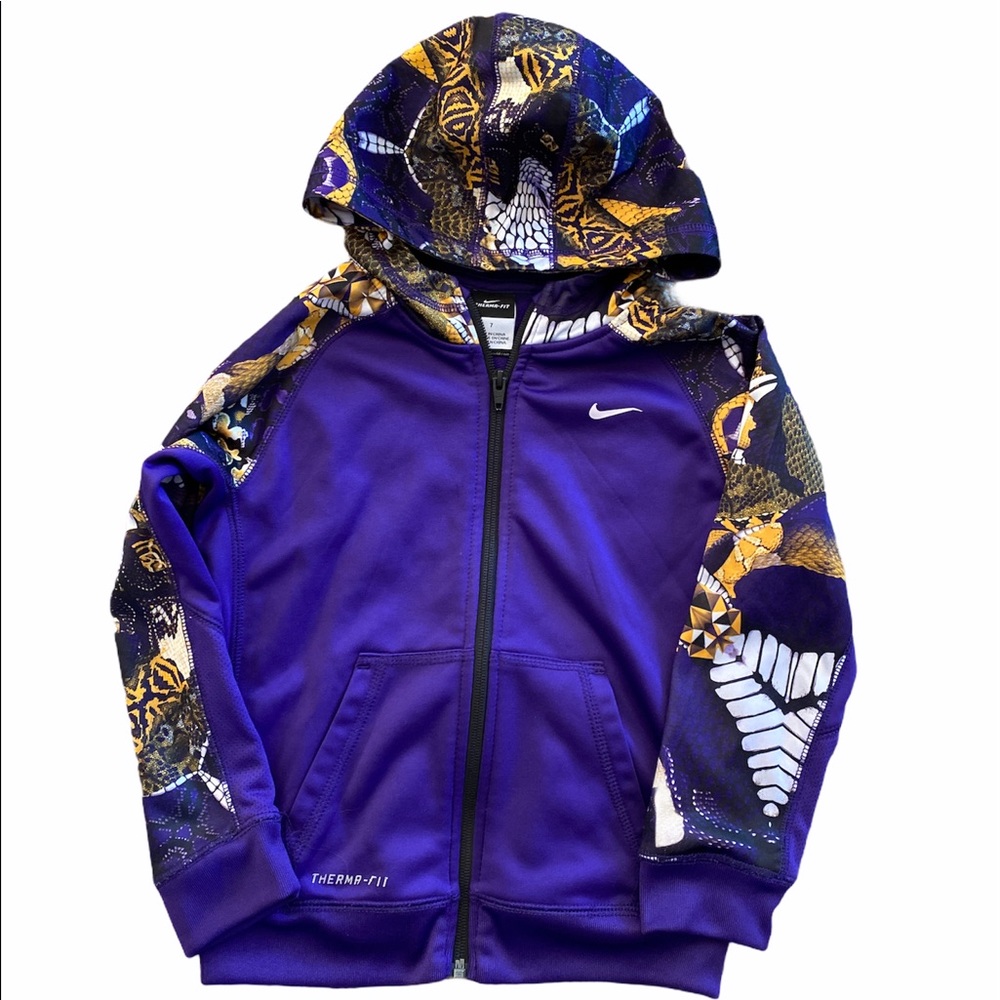 Nike girls therma-fit hooded jacket sz 7